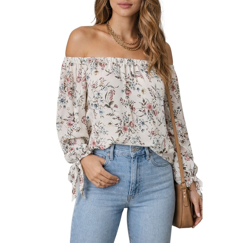 One Clothing Los Angeles Floral Off-Shoulder Top NWOT, Size Medium